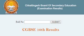 CGBSE 10th Result 2019